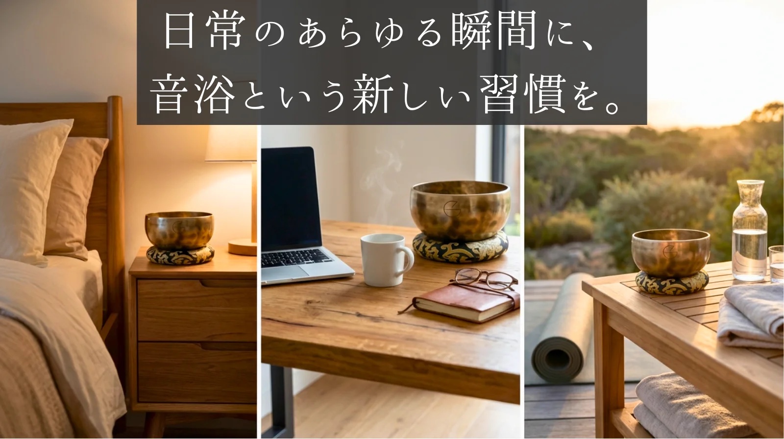 日常のあらゆる瞬間に、音浴という新しい習慣を。